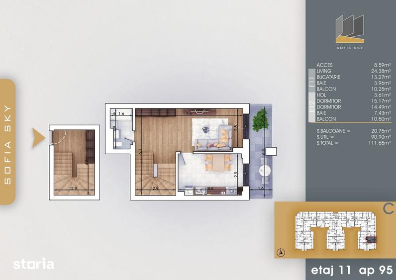 Apartament cu 3 camere în Theodor Pallady