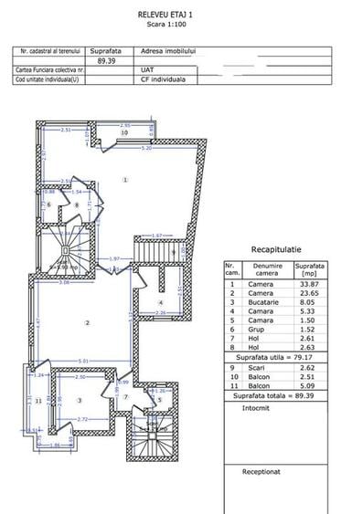 Apartament cu 5 camere decomandat în Dacia