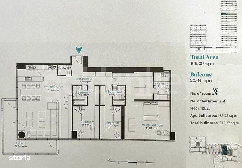 Vedere de exceptie! Apartament nou cu 4 camere, 4 bai | 212mpc - 7