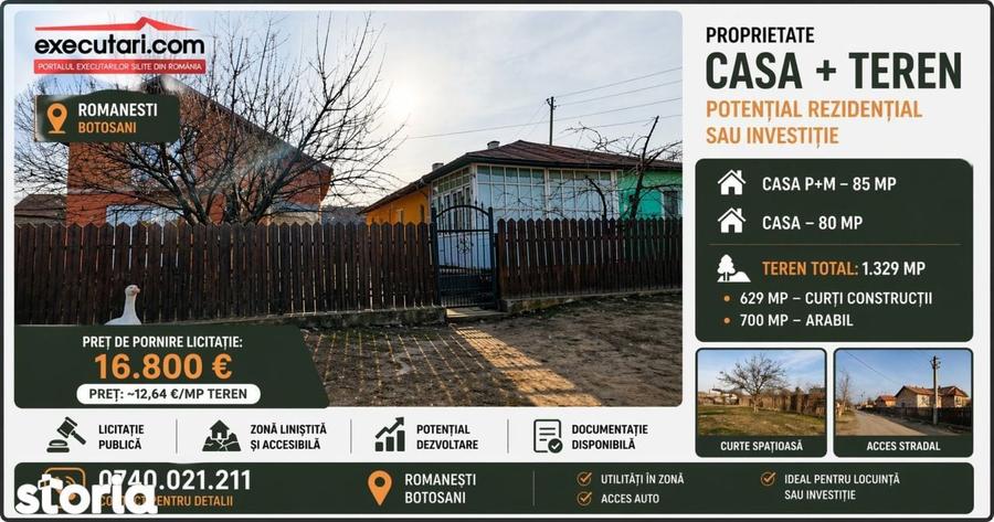 Casa 165 m2 + Teren 1.303 m2, Com. Romanesti - 1