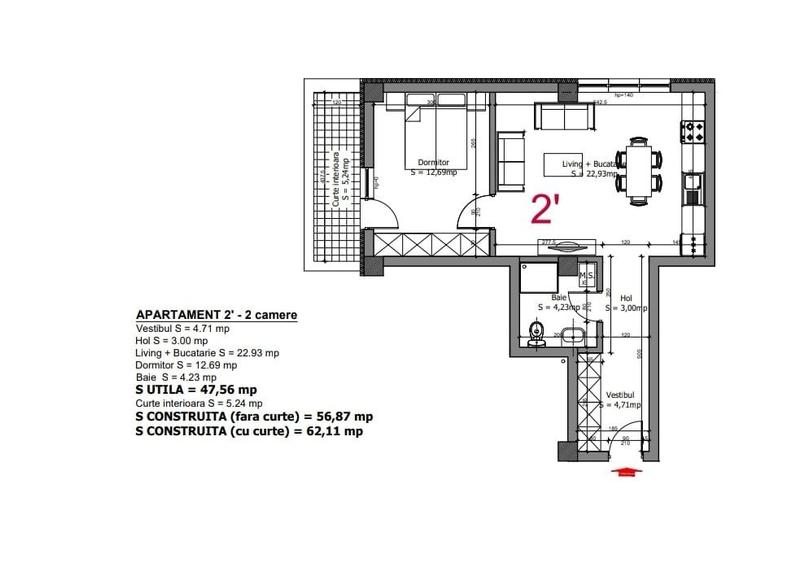 Apartament 2 camere | 53mp | Finalizat  Demisol | zona Maramures | Parc Unirii | - 12