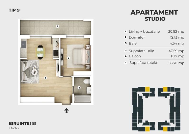 Bucatarie mobilata!Apartament 2 camere modern,bloc nou,Metrou-Berceni 5 min - 1