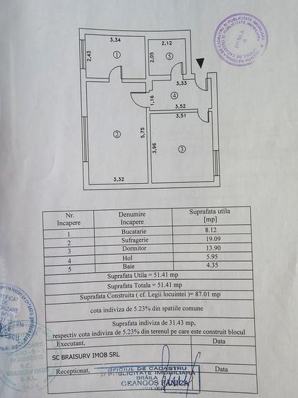Apartament cu 2 camere semidecomandat, mobilat în Barieră