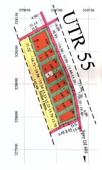 TEREN DE VANZARE-  -Plparcele de la  550 mp  zona Mega Image -Bolintin Vale - A1 - 11