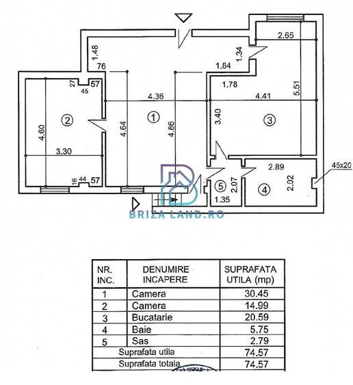 Bucurestii Noi, sos. Chitilei, ap. demisol, sup. 74.57mp, loc parcare - 14