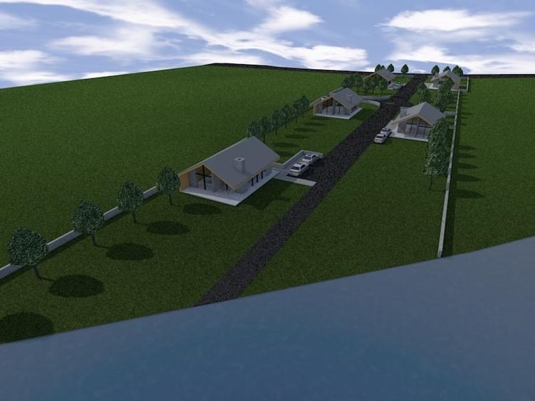 Teren cu PUZ +Autorizatie pt Casa 1930 M la Lac Com Geaca  Cluj - 1