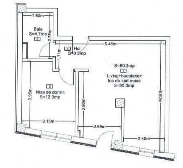 Apartament 2 camere, 50 mp, bloc nou, zona Corneliu Coposu - 1