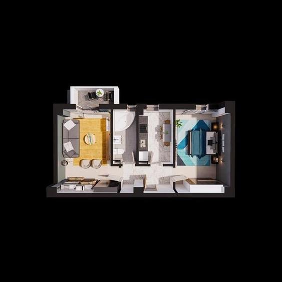 Apartament 2 camere, Pacurari, bloc nou, incalzire in pardoseala - 8