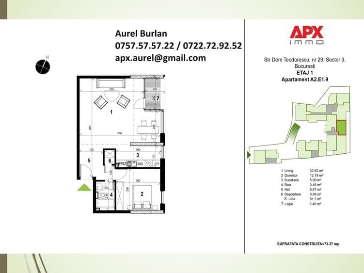 Decebal, Piata Alba Iulia, imobil 2026 de 4 etaje, lift, ct, parcare, acte - 6