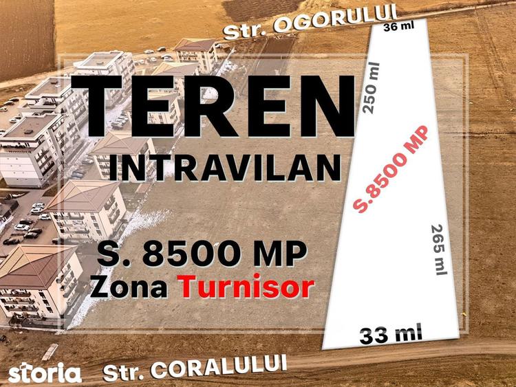 RO/EN Teren Intravilan, 8500 mp, Turnisor, deschidere 2strazi |SkyView - 5