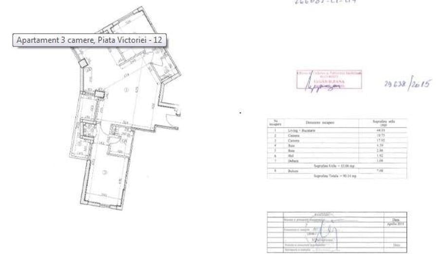 Apartament 3 camere, Piata Victoriei - 6