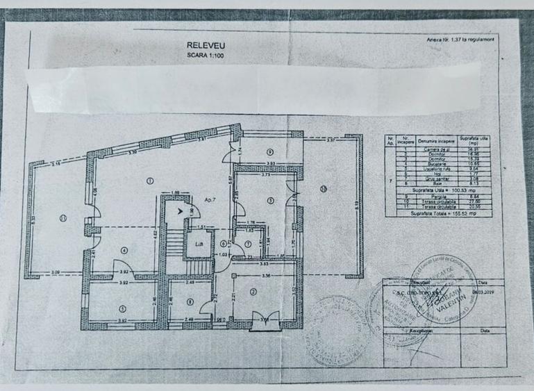 Penthouse cu 3 camere semidecomandat, mobilat în Pipera