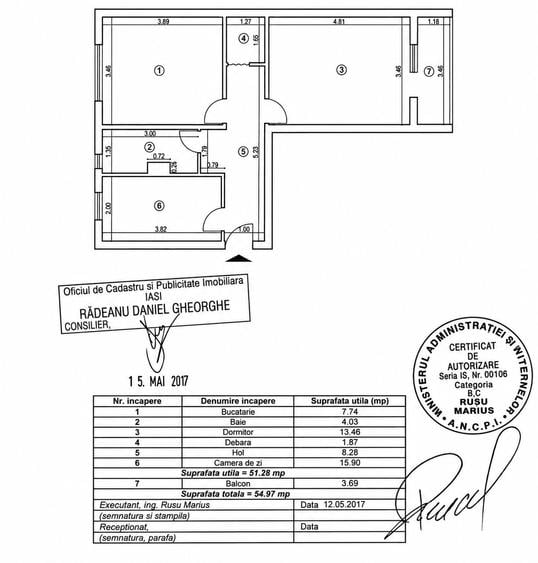Apartament 2 camere decomandat | Frumoasa | 55 mp | Etaj 3 | 94.000 € - 8