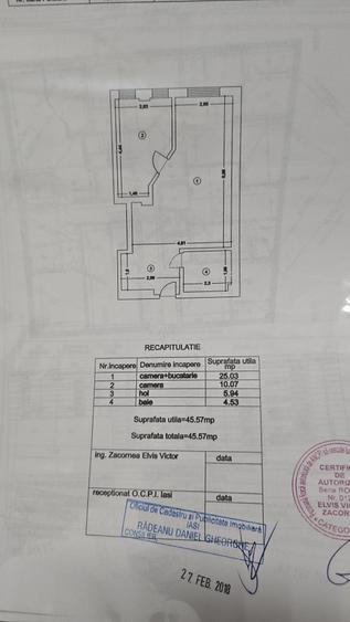 Apartament cu 2 camere decomandat în Tătărași