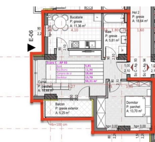 Apartament 2 camere de 50mp, pe strada Soporului