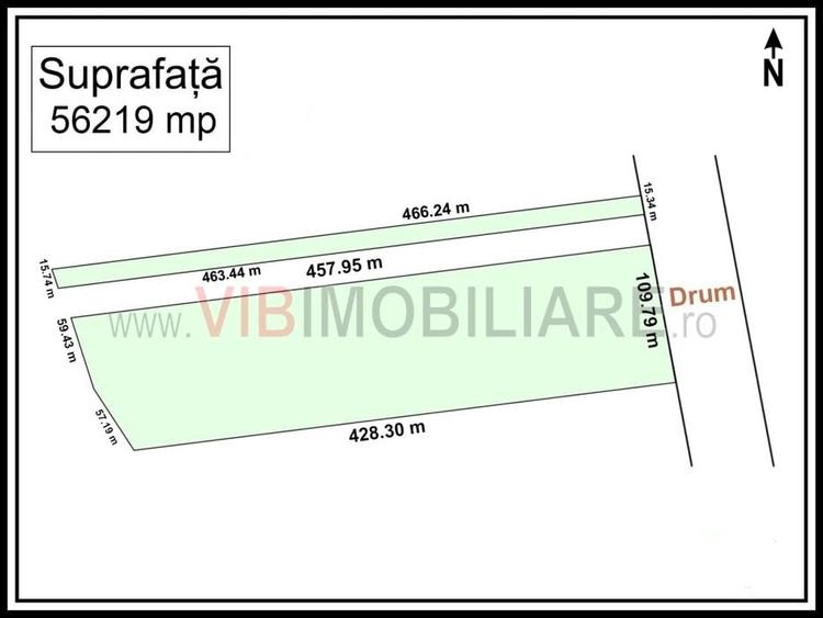 Teren intravilan 56.219 mp – Tunari, zona rezidentiala, oportunitate de dezvolta - 1