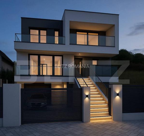 Casa individuala, 280mp, 500 teren, garaj dublu, terasa circ