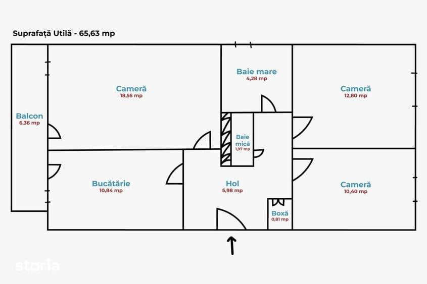 3 camere, Mazepa 2, vedere bilaterala, spatios - 1