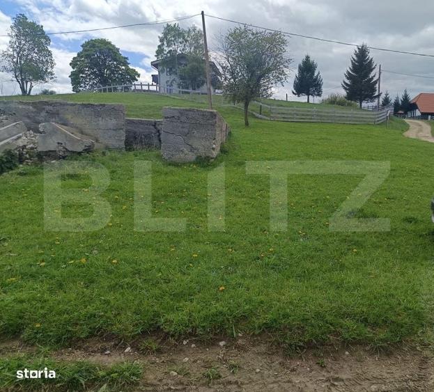 Teren cu fundatie de cabana, intabulat, 1.093 mp Satul Pestera, co - 18