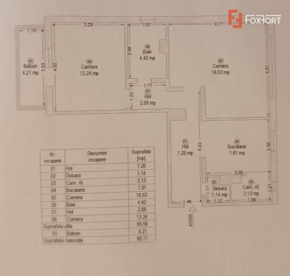 Apartament 2 camere, 56 mp, etaj 1, zona Steaua - 19
