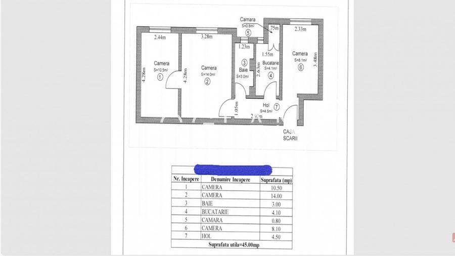 Apartament 3 camere, Etaj 2, zona Vasile Aaron - 10