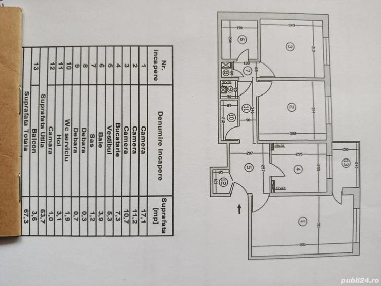 Apartament 3 camere. - 1