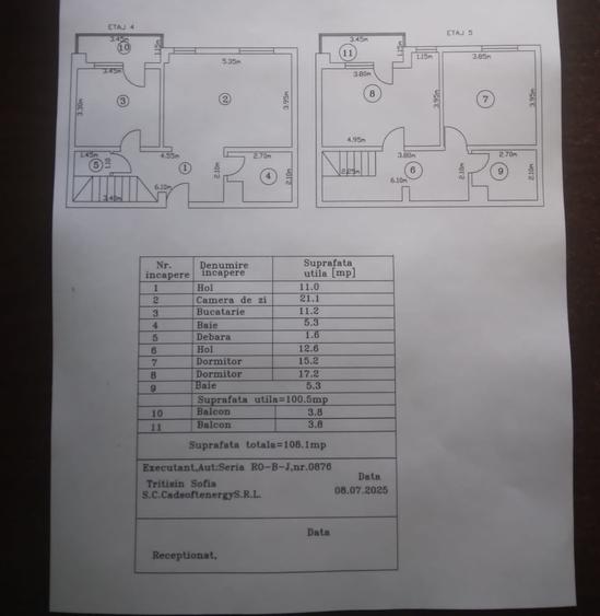 Duplex cu 3 CAMERE - str BABADAG - MOBILAT - 2