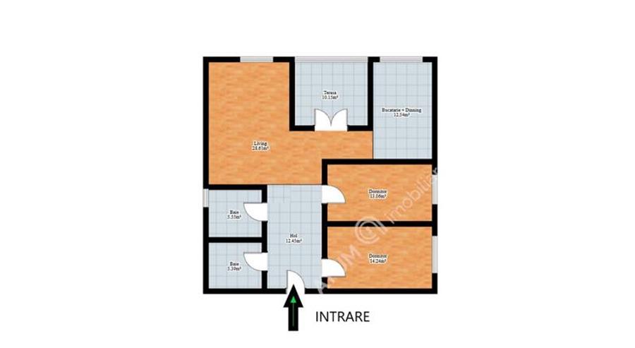 Apartament 3 camere terasa loc parcare Calea Dumbravii Sibiu - 4