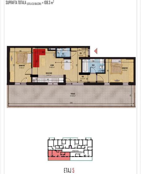 Apartament 3 camere, 2 bai bloc nou cu lift | predare iunie 2026 - 2