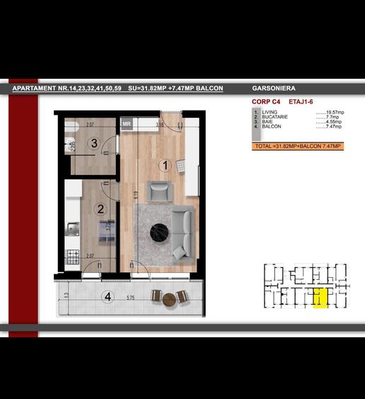 Garsonieră spațioasă, bloc nou, 66.500 EUR – aproape de metrou Berceni - 6