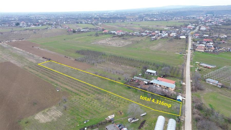 Teren intravilan 1.308mp + 3.008mp extravilan in Urechesti de vanzare - 2