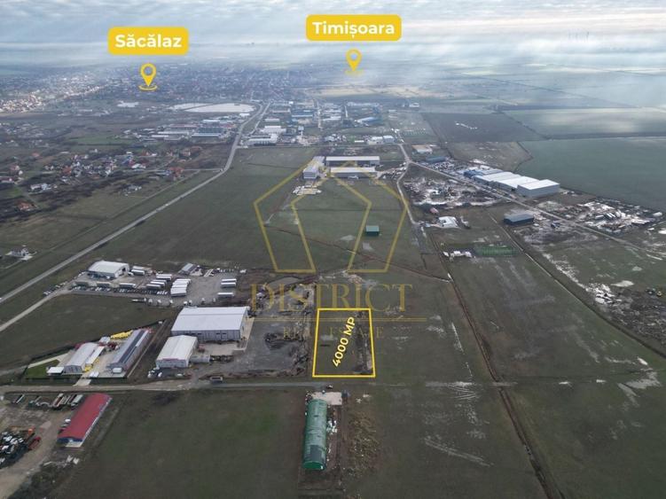 TITLU  Teren industrial 4.000 mp, parcelabil, POT 80% I Săcălaz | - 3