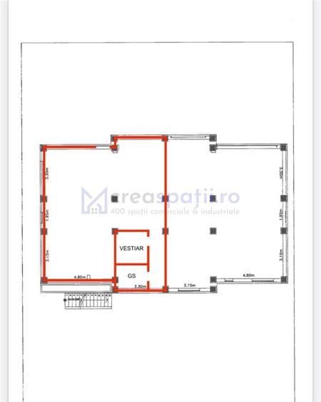 Spațiu comercial, de 56 mp, în Central