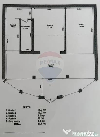 Spațiu comercial, de 83 mp, în Cetate