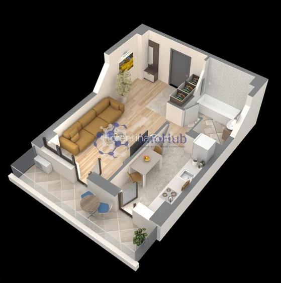 INTABULAT! Apartament cu o camera, Central, 44mp, 77.000 euro