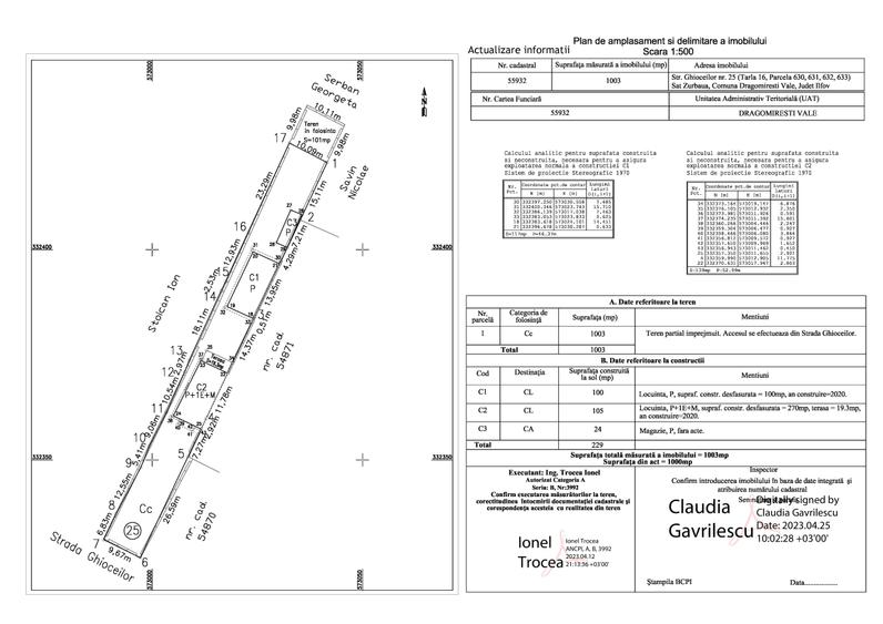 P+1+M, strada principala, 520 mp, amprenta 100 mp, total util 250 mp, an 2021 - 2