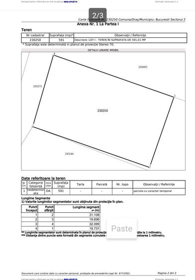 Vanzare teren pentru casa-bloc, sos Dobroiesti sect 2, 591 mp, cca 31/18, 81000e - 3