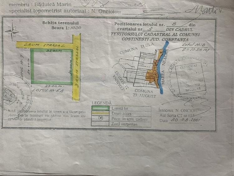Teren Costinesti 1050 mp - prima linie la mare - 2
