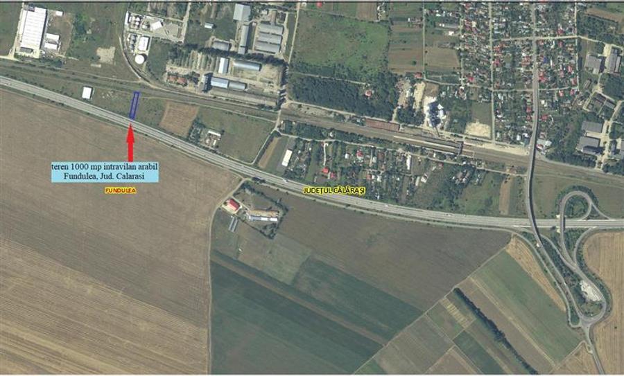 Teren 1000 mp Fundulea, deschidere Autostrada A2, ideal commercial - 4