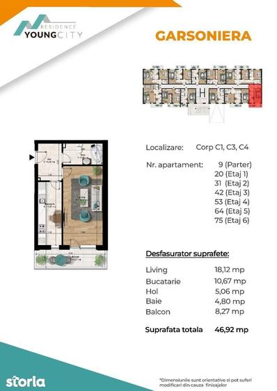 PROMOTIE!! Garsoniera spatioasa 45mp , Metrou Berceni 5-7min - 1