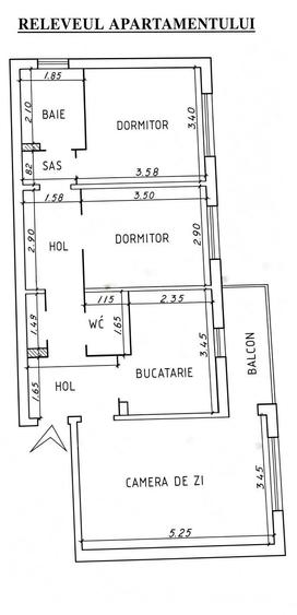 Apartament cu 3 camere decomandat în Păcurari