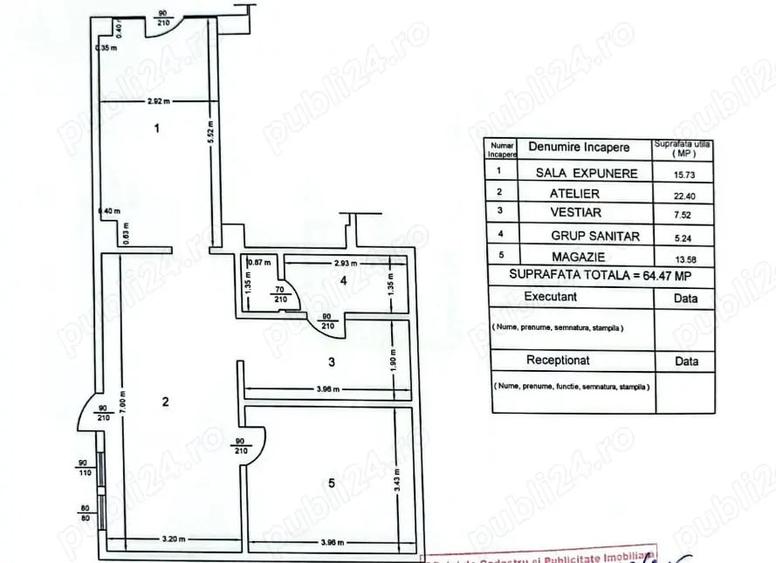 Spațiu comercial, de 65 mp, în Brâncoveanu