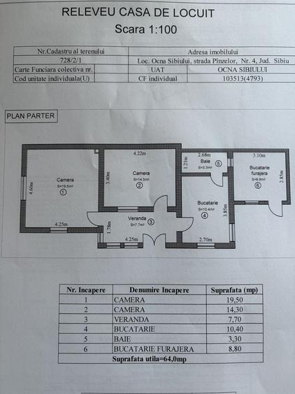Casă cu 2 camere în Central