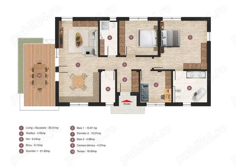Casă cu 5 camere cu Teren 124 Mp în Ciolpani