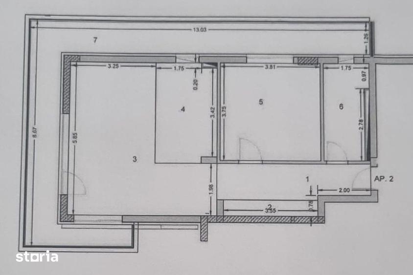 Apartament cu 2 camere în Bartolomeu