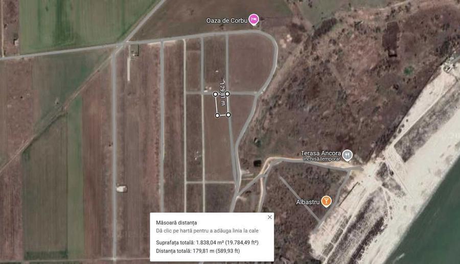 Inchiriez / Vand Teren Corbu 1800 mp la 500 m de plaja - 3