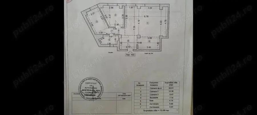 Proprietar - Vand apartament 3 camere decomandate Abator-Supeco, 72 mp utili - 9
