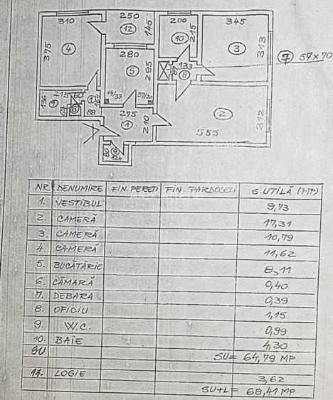 Apartament 3 camere renovabil, 2 bai, 69 mp, langa metroul Dristor