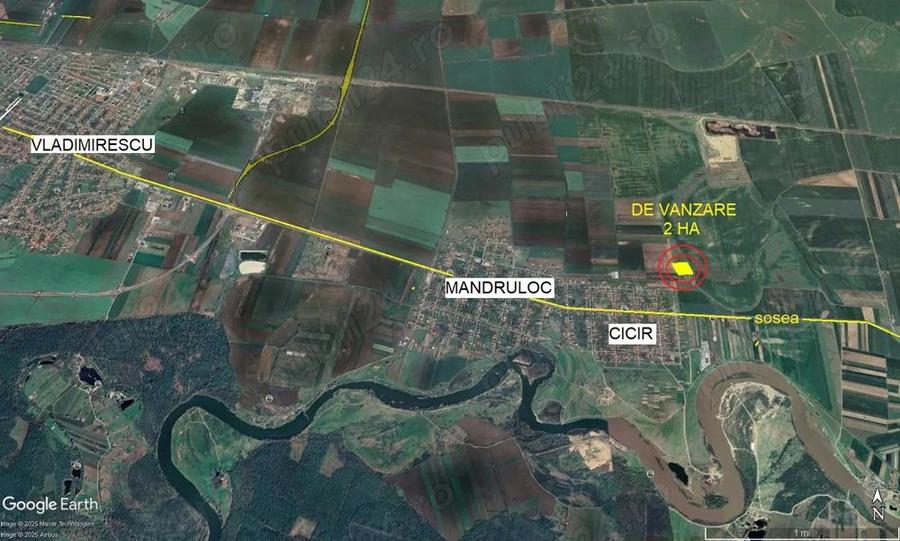 2 ha teren de vanzare in Vladimirescu- Cicir - 2