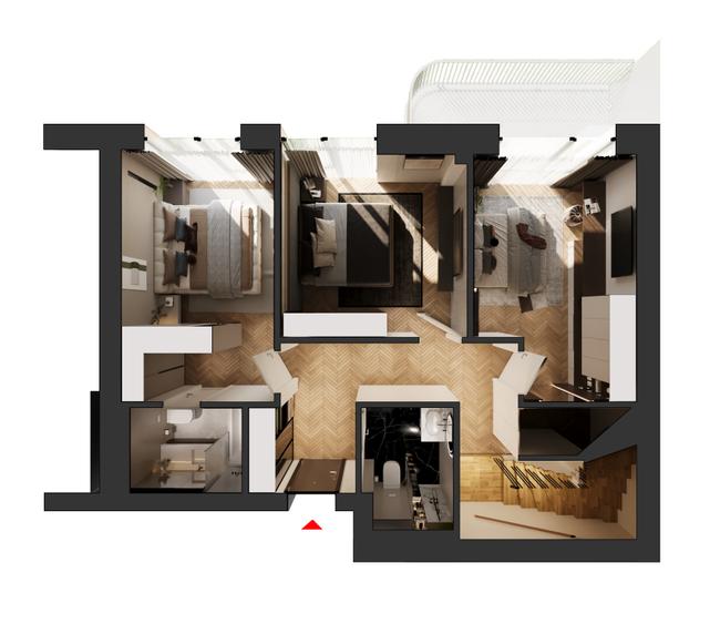 Duplex  cu terasa | Tip 1 | HILS Sunrise | Ansamblu cu Pre-certificare GREEN - 4